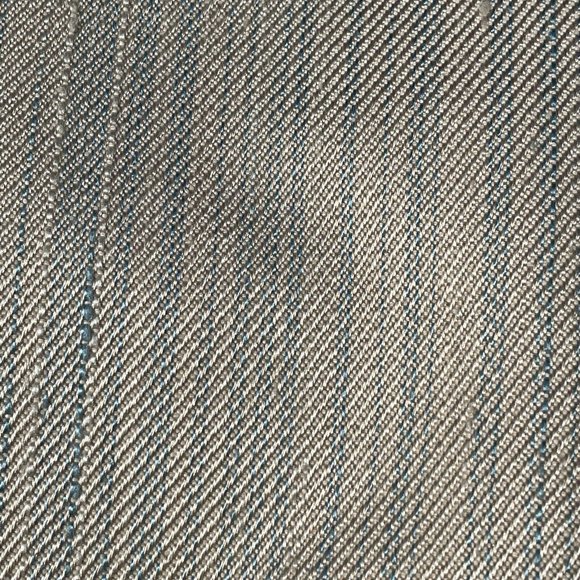 MCM Fabric Beige & Blue Mid-Century Cotton Silk Scalamandre Sample Sewing Supply - Picture 9 of 9